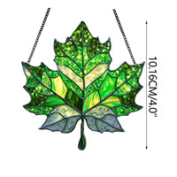 Décoration murale festive en forme de feuille d'érable imprimée en UV sur acrylique pour une utilisation multi-occasions