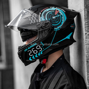 Casco <span class=keywords><strong>de</strong></span> motocicleta <span class=keywords><strong>de</strong></span> cara completa ABS profesional, visera doble, diseño ligero ventilado para todas las estaciones, nueva condición aprobada por DOT - Product Image 2