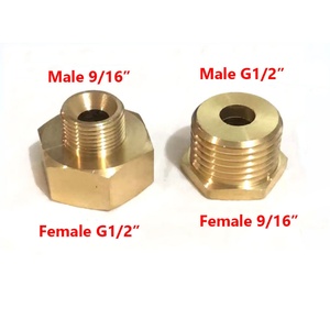 Adaptador de Latón, Conector de Tubería, Conversor de Rosca EU G1/2 a US 9/16-24 UNEF, Accesorio de Baño, Conector de Rosca para Grifo - Product Image 4