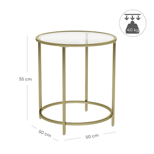 <span class=keywords><strong>Table</strong></span> d'appoint nordique basse en verre doré bon marché avec cercle rond pour canapé, <span class=keywords><strong>table</strong></span> d'appoint en verre moderne - Product Image 4