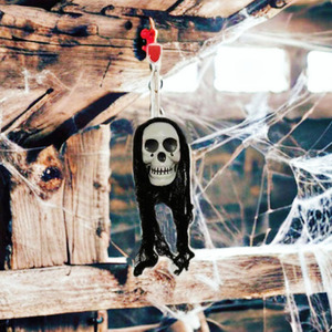 Decoración de Halloween: Pequeño colgante de esqueleto de gasa, colgante de fantasma, colgante de cabeza de fantasma, accesorio para casa embrujada - Product Image 3