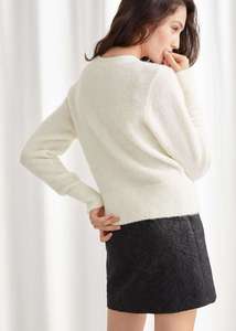 Maglione personalizzato da donna OEM e ODM maglieria a maniche lunghe da donna con bottone in Alpaca misto Cardigan maglione donna - Product Image 4