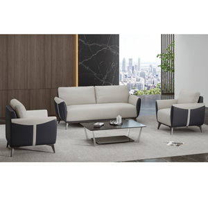 Fengguan Modern Design Echt Lederen Kantoorbank Set Eenvoudige Sfeer Voor Hotels Wachtkamers Workshops - Product Image 2