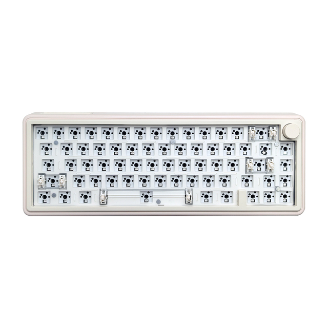 QMK65 Mechanical Gaming Keyboard Kit Tri-mode 2.4G/BT/Wired With Knob Gasket Structure Barebones RGB Hot Swap Keyboards Diy