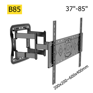 Support mural pour téléviseur à mouvement complet robuste pour écrans de 40 à 90 pouces <span class=keywords><strong>avec</strong></span> fonction de pivotement et d'inclinaison à 120 degrés en acier noir - Product Image 5