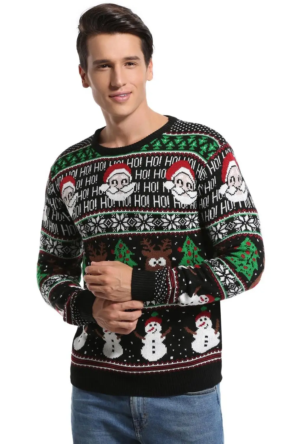 Design Unisex alto brutto Pullover familiare lavorato a maglia stampa brutto elegante fresco maglioni natalizi da uomo top