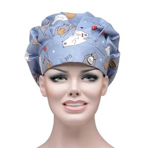 Sombreros DE <span class=keywords><strong>TRABAJO</strong></span> ajustables para mujer con banda para el sudor Gorro de enfermera de <span class=keywords><strong>trabajo</strong></span> Bouffant de algodón - Product Image 1