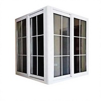 Fenêtre coulissante en PVC anti-ouragan avec grille intégrée pour la maison