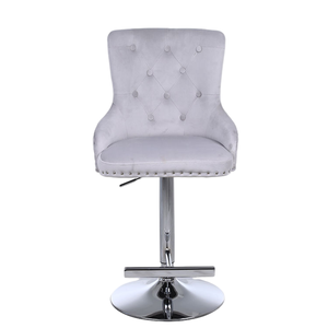 Modern Design Velvet Adjustable Height Wholesale Designer <strong>Fabric</strong> Luxury Hotel Dining <strong>Bar</strong> <strong>Stools</strong> - Product Image 2