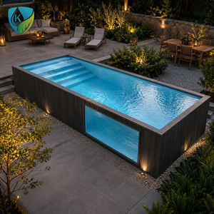 Grande <span class=keywords><strong>piscine</strong></span> en verre avec fenêtre, en bois, sur mesure, <span class=keywords><strong>hors</strong></span> <span class=keywords><strong>sol</strong></span>, pour jardin - Product Image 2