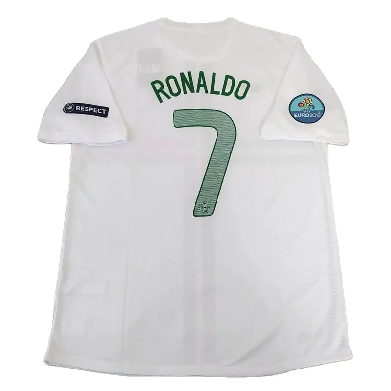 Maglia portogallo 2012 coppa europea di trasferta n. 7 divisa della squadra Ronaldo manica lunga corta squadra nazionale retrò classica divisa da calcio