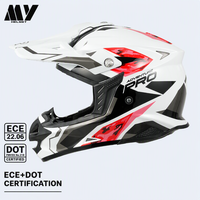 Casque de moto tout-terrain en gros d'usine en stock, casque de course ATV homologué DOT, plusieurs tailles disponibles