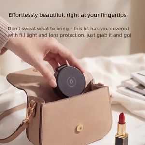 Soporte de Teléfono para Auto Plegable 3 en 1, Ultraligero de Aluminio de 136g, con Espejo de Maquillaje para Ventilación y Transmisión en Vivo - Product Image 3