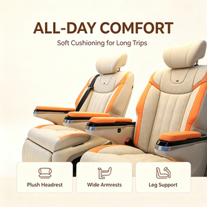 Asiento VIP con Reposapiés Integrado, Silla Giratoria Deluxe para MPV, para Recepción Ejecutiva y de Negocios - Product Image 6