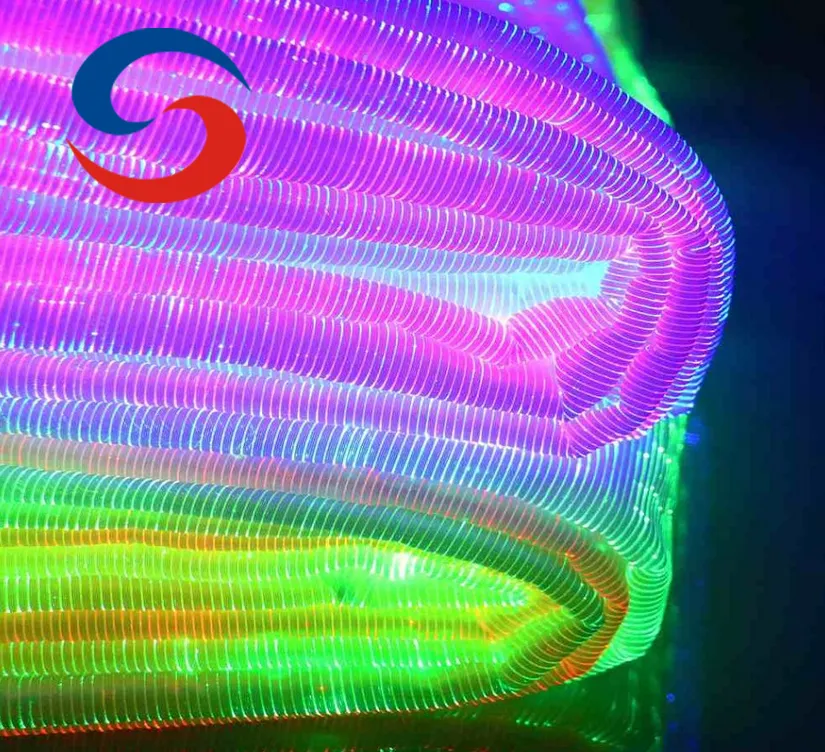 Prix usine nouveau tissu led de fibre optique lumineuse intelligente technique avec multicolore