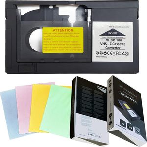 Adaptateur de cassette VHS-C compatible avec les caméscopes VHS-C et SVHS, commande mécanique, alimenté par batterie, en plastique, pour usage domestique - Product Image 1