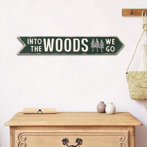 Panneaux en bois vintage en forme de flèche, panneaux directionnels, panneaux avec slogans, plaques de porte et décorations de cour. - Product Image 5