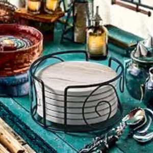 Support de sous-verre en métal écologique de haute qualité, finition polie brillante, design carré classique, décoration de table personnalisée, prix bas - Product Image 3