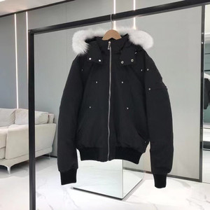 Giacca invernale da <span class=keywords><strong>uomo</strong></span> in piuma d'oca calda, stile canadese, <span class=keywords><strong>parka</strong></span> antivento alla moda per esterni con cappuccio in pelliccia - Product Image 4