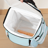 Chariot de courses pliable d'extérieur, type autoportant, avec poche isotherme, multifonctionnel, peu encombrant, portable, pour les courses alimentaires