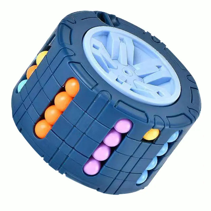 Amazon Wholesale Kids Intellectual Development Fidget Toy Puzzle Wheel Rotating Bean Cube Fidget Spinner Reliever Sensory Toy