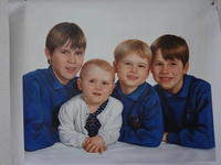 Portrait de famille images peinture à l'huile peinte à la main sur toile décoration d'art mural