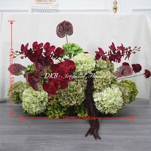 DKB Handmade Plastic Artificial <b>Flowers</b> Decor Wholesale Customized Yellow Floral Runner Table Centerpiece for Wedding Graduation - Product Image 2