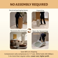 Sofá Cama Modular Seccional Moderno y Compresible, Ahorro de Espacio, Esponja de Alta Densidad, Cubierta de Tela, Plegable, para Sala de Estar o Apartamento