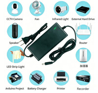 Transformador de Corriente Regulado AC/DC de 12V 5A 60W con Enchufe Estadounidense 100-240V, Adaptador de Corriente Confiable para Monitor CCTV, Personalizado de Fábrica
