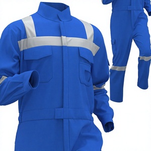 カスタマイズされたFR作業服、高視認性反射材付き100%コットン快適溶接作業着ユニフォーム - Product Image 1