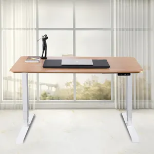 Mesa de aço com motor duplo ergonômico de 32 polegadas, mesa de mesa em pé ajustável para sentar e ficar em pé, mesa de computador