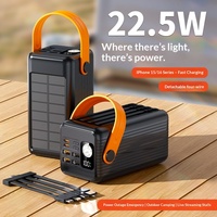 Batterie Externe en Plastique 22,5W à Charge Ultra-Rapide, Batterie Lithium Polymère, Quatre Câbles, Chargeur Portable Compact Universel – Vente en Gros
