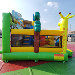 Wholesale outdoor <b>bounce</b> house aufblasbare hupfburg commercial inflatable jungle bouncy <b>castle</b> combo for kids party - Product Image 3