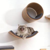 Ventes chaudes, étagères murales pour chats en bois écologique de haute qualité, hamac et plateforme pour chats, meubles pour grimper et jouer
