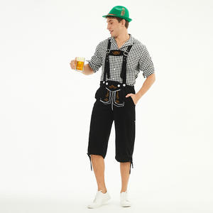 2 unids/set adulto bávaro Oktoberfest Lederhosen disfraz alemán Festival cerveza <span class=keywords><strong>hombre</strong></span> Cosplay Halloween fiesta vestido - Product Image 4
