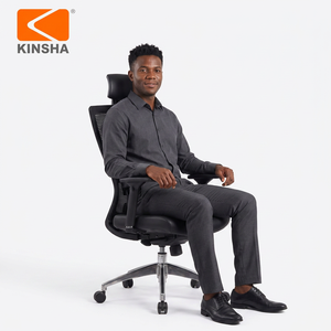 Silla de Oficina Ergonómica KINSHA Moderna con Soporte Lumbar, Altura Ajustable, Tela de Malla, Giratoria, Reposacabezas Ajustable - Product Image 1