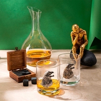 Ensemble d'outils de bar portables réutilisables en granit naturel, pierres à whisky, cadeau pour les amateurs de whisky