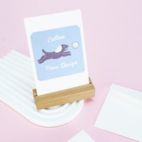 Cartes de vœux personnalisées imprimées sur papier couché plié avec enveloppe pour mariage, fête ou cadeau