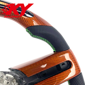 Volante Deportivo Personalizado de Fibra de Carbono con LED e Indicador de RPM para Ford Mustang ST RS Shelby SuperBee Snake Mach1 S550 GT350 GT500 Coupe V8 - Product Image 3