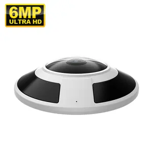 Sản xuất chuyên nghiệp heatmap PoE Fish Eye Máy ảnh siêu Ống kính góc rộng 360 độ hình ảnh toàn cảnh 6MP IP Fisheye máy ảnh