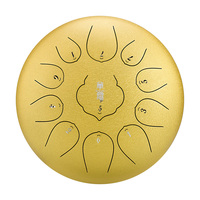 Handwork PANDRUM Steel Tongue Drum Free Gift Percussion Instrument 10'' 11 Notes