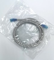 Cable de Extensión Telefónica Cat5e de Cobre UTP RJ11 de 2m Gris con Conectores Azul Claro