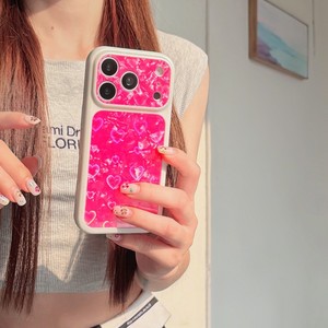 Fashion Shell pattern Laser glitter love Mobile phone <b>case</b> for <b>iPhone</b> 17 16 15 14 pro max IMD Colorful shimmering cover back - Product Image 5