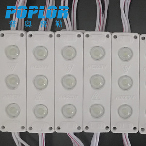 โมดูลหล่อขึ้นรูปด้วยไฟฟ้า Poplor Led 3 ดวง 220V หลายสี รูปทรงสี่เหลี่ยมผืนผ้า ติดตั้งง่าย สำหรับไฟป้าย - Product Image 3