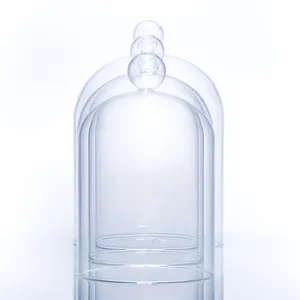 Glass Cloche Bell Jar Plant Terrarium Cloche Opening Bell Jar Glass Display Dome Cloche