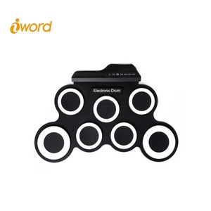 Rollo <span class=keywords><strong>de</strong></span> tambor Kit con altavoz pedales <span class=keywords><strong>de</strong></span> pie <span class=keywords><strong>baquetas</strong></span> y puerto USB para poder portátil plegable batería electrónica - Product Image 2