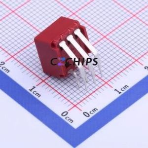 BD03AV DIP Switch Through hole Component (THT) Switch Flat Toggle, Raised Type Single Pole Single Throw 3 PC Pin - Product Image 2