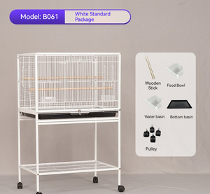 Nieuwe grote, eenvoudige, draagbare kanariekooi, op maat gemaakte elektrolytisch verzinkte draad vouwbare klassieke kooi voor duiven, papegaaien en vogels. - Product Image 1