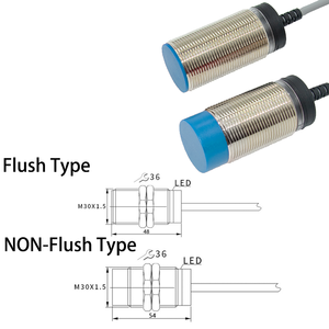 Capteur de proximité inductif M12 NPN NO PNP NC, distance de détection 4 mm, 6-36 V, IP67, étanche, blindé, interrupteur de proximité cylindrique - Product Image 6