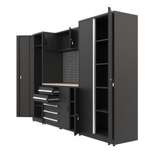 OBM Nouvelle Combinaison d'Établi en Acier Noir Grande avec Armoire à Outils pour <span class=keywords><strong>Garage</strong></span> et <span class=keywords><strong>Atelier</strong></span> - Product Image 2